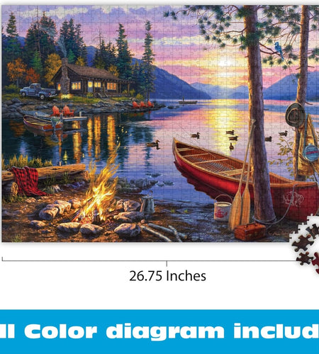 - Darrell Bush - Canoe Lake - 1000 Piece Jigsaw Puzzle