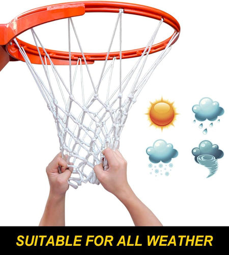 Premium Quality Professional Heavy Duty Basketball Net Replacement - All Weather anti Whip,Fits Standard Indoor or Outdoor 12 Loops Rims12 Loops