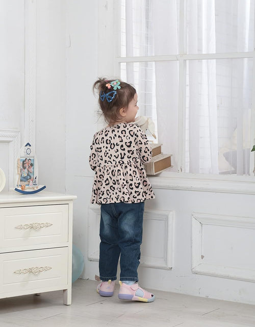 Load image into Gallery viewer, Infant Toddler Baby Girl Clothes Denim Jeans Outfits 2PCS Ruffle Floral Top + Ripped Denim Girls Pants Set 6M-4T
