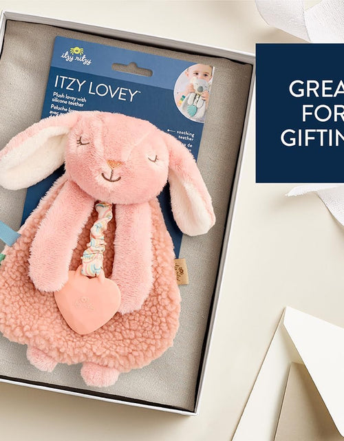 Load image into Gallery viewer, - Itzy Lovey Including Teether, Textured Ribbons &amp; Dangle Arms; Features Crinkle Sound, Sherpa Fabric and Minky Plush; Bunny

