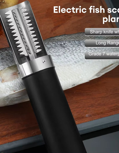 Load image into Gallery viewer, Electric Fish Scaler Remover Fish Cleaner Rechargeable Fishing Scalers Clean Scaler Scraper for Seafood Kitchen Tools
