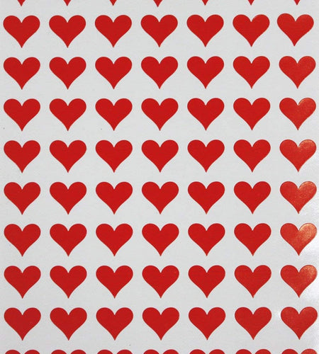 Red Heart Stickers 0.5 Inch (13Mm) 1/2" - Envelope Seals Heart Labels for Valentine, Crafts and Arts - Permanent Adhesive - 350 Pack