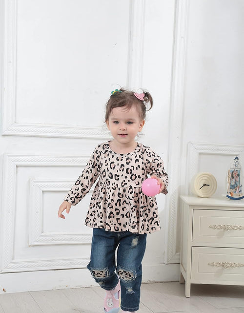 Load image into Gallery viewer, Infant Toddler Baby Girl Clothes Denim Jeans Outfits 2PCS Ruffle Floral Top + Ripped Denim Girls Pants Set 6M-4T
